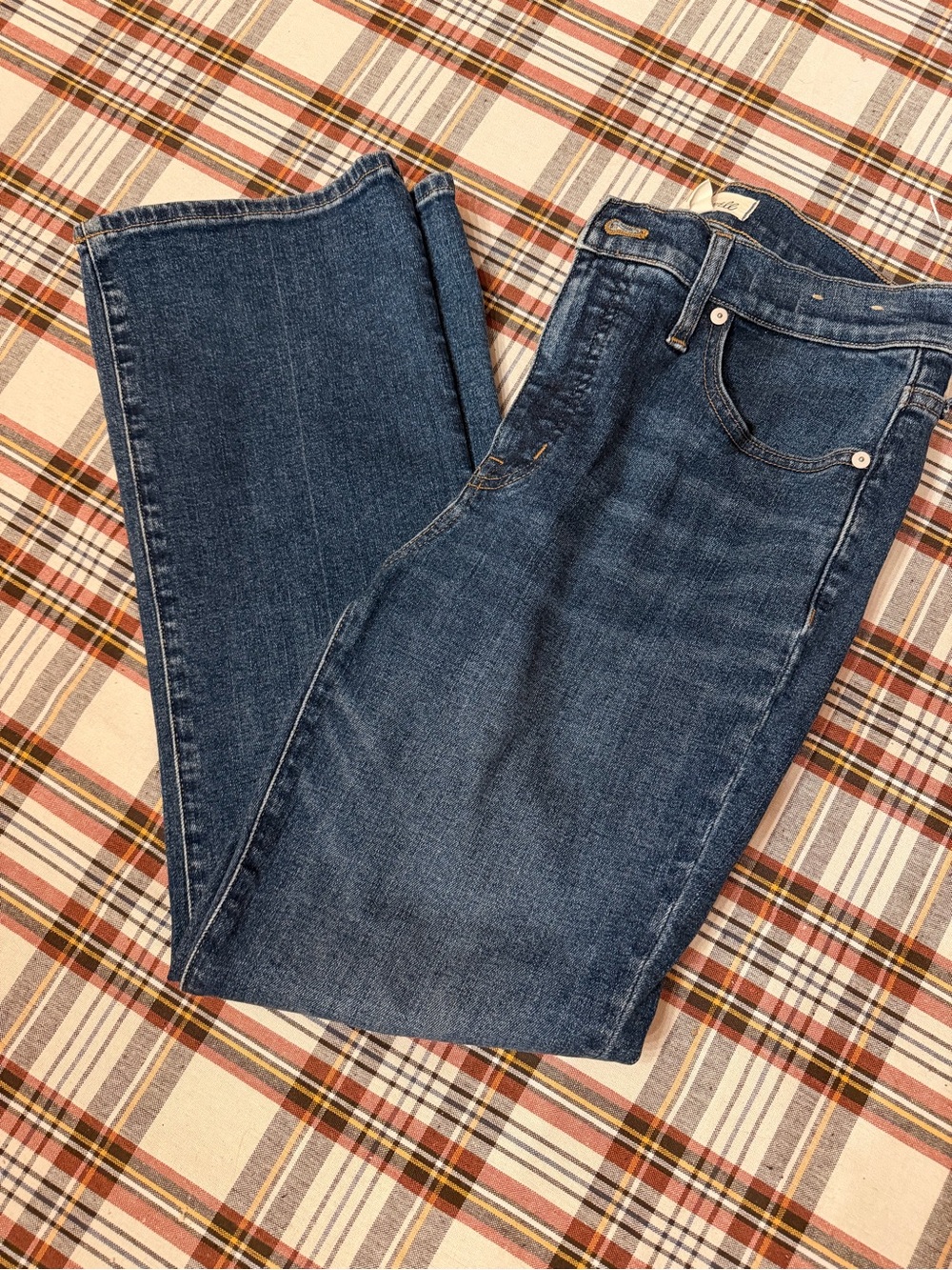 Madewell Straight-Leg Dark Blue Jeans